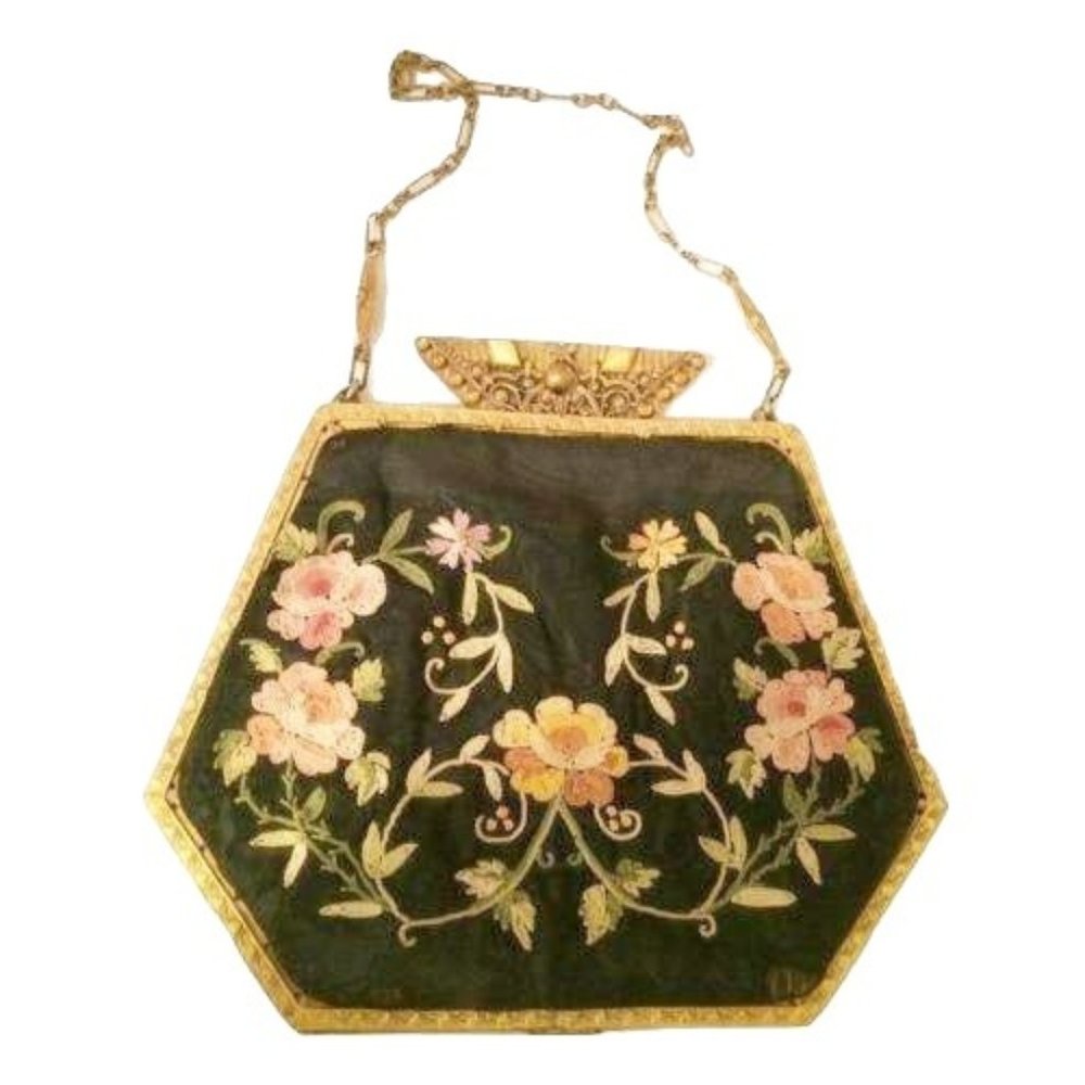 Victorian Revival Purse Floral Little Bag Vintage Accessories